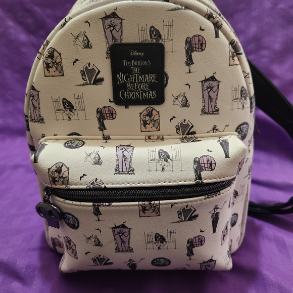 DISNEY NBC Nightmare Before Christmas Loungefly mini backpack and wallet EUC - Picture 10 of 10
